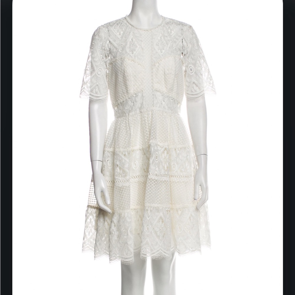 Alexis white lace dress
